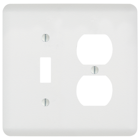 Perry Paintable - 1 Toggle / 1 Duplex Outlet Wallplate | 635TDW