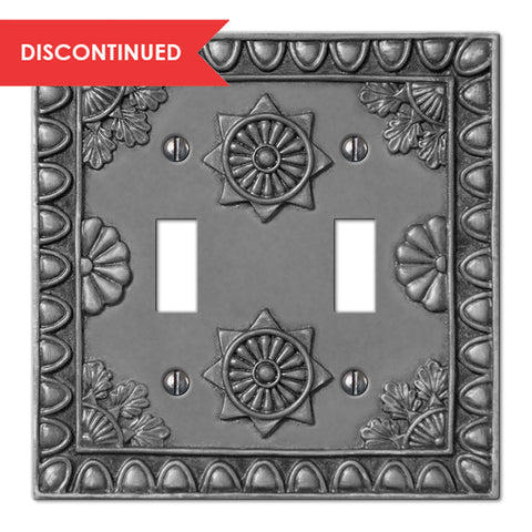 Amiens Antique Pewter Resin - 2 Toggle Wallplate | 8353TTAP