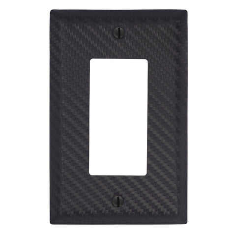 Carbon Fiber Black Steel - 1 Rocker Wallplate | 944RBK