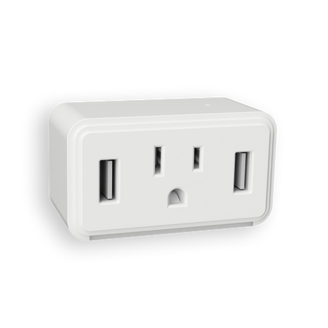 Cube Dual USB Outlet LED Night Light | NL-CUBE-W