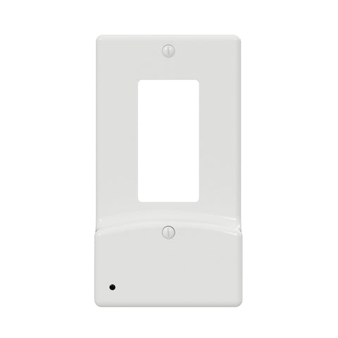 LumiCover Classic Décor USB Nightlight Wallplate, White | LCR-UDDO-W