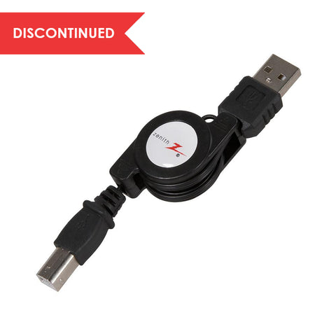 Retractable Type A USB Cable, Black, 30" | PU1003REB