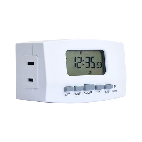 Indoor Weekly Digital Timer 2-Outlet Polarized | TE402WHB