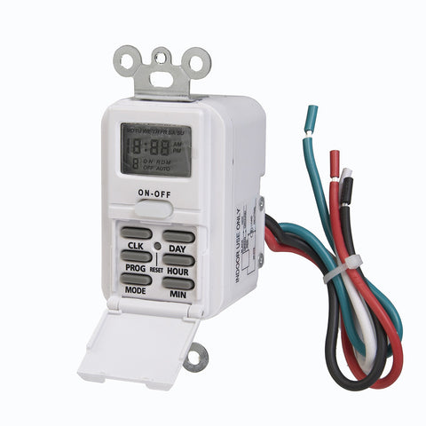 Indoor Wire-In Weekly Digital Wall Switch Timer, 120V | TMDW10