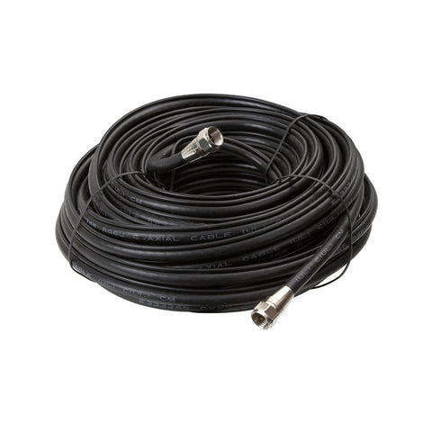 RG6 Burial Grade Coaxial Cable w/ Ground Wire, Black, 50' | VG105006BGB